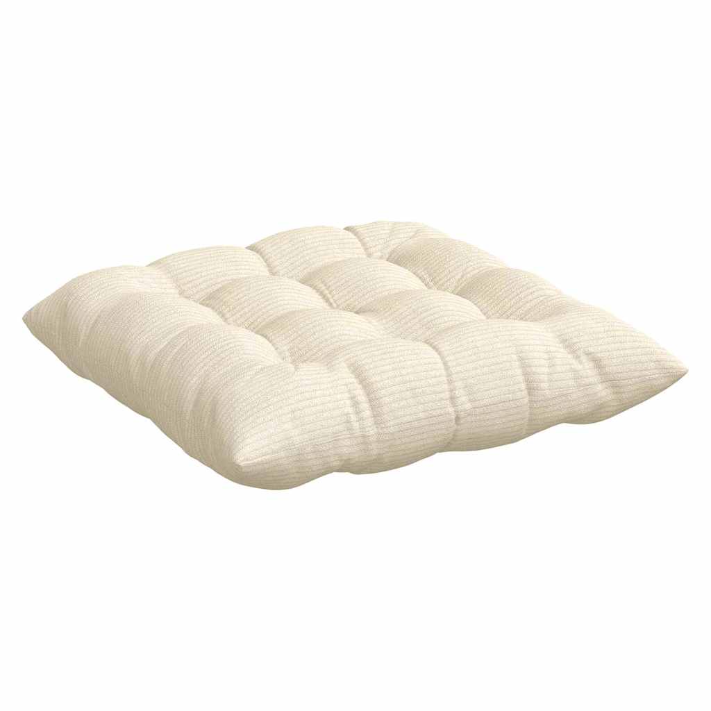 vidaXL Poduszki na siedziska 4 pcs Kremowy 40 x 40 x 6 cm