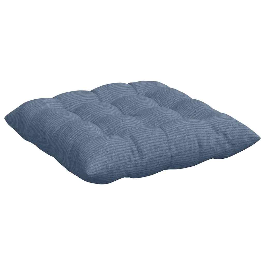 vidaXL Poduszki na siedziska 4 pcs Niebieski 40 x 40 x 6 cm
