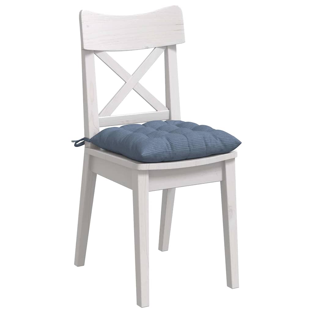 vidaXL Poduszki na siedziska 4 pcs Niebieski 40 x 40 x 6 cm