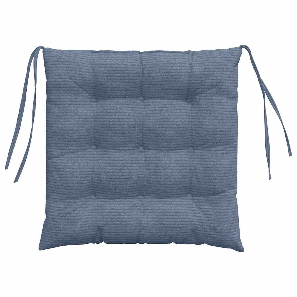 vidaXL Poduszki na siedziska 4 pcs Niebieski 40 x 40 x 6 cm