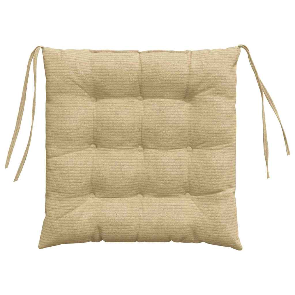 vidaXL Poduszki na siedziska 4 pcs Szary zielony 40 x 40 x 6 cm