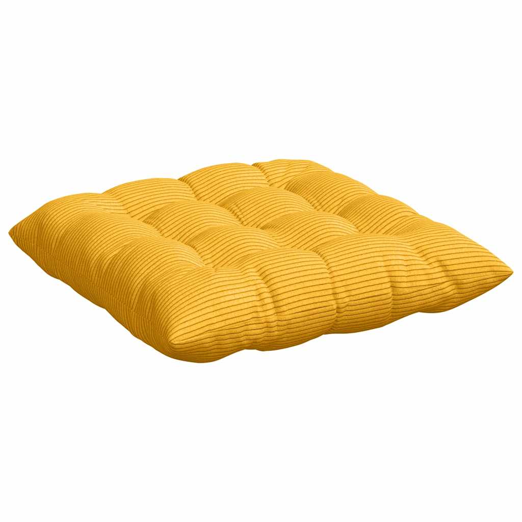 vidaXL Poduszki na siedziska 4 pcs Jasnożółty 40 x 40 x 6 cm