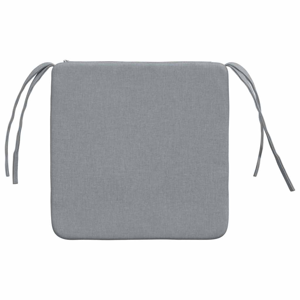 vidaXL Poduszki na siedziska 4 pcs Jasnoszary 40 x 40 x 3 cm tkanina