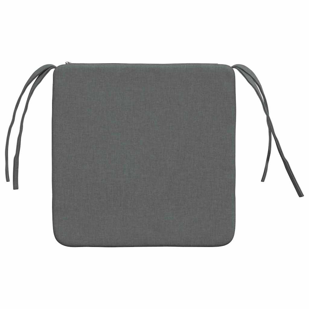 vidaXL Poduszki na siedziska 4 pcs Ciemnoszary 40 x 40 x 3 cm tkanina