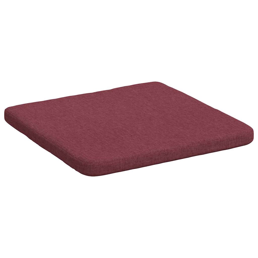 vidaXL Poduszki na siedziska 4 pcs Czerwone wino 40 x 40 x 3 cm