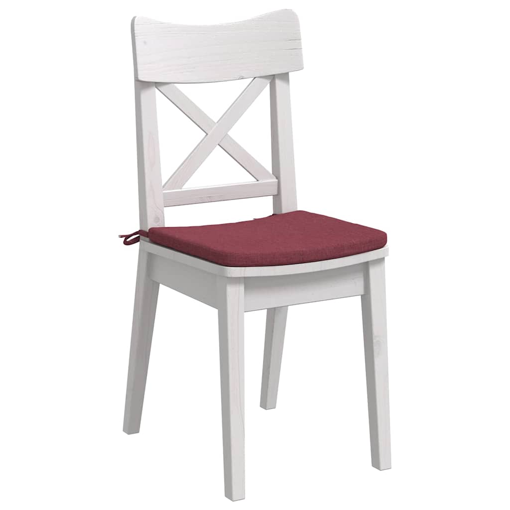 vidaXL Poduszki na siedziska 4 pcs Czerwone wino 40 x 40 x 3 cm
