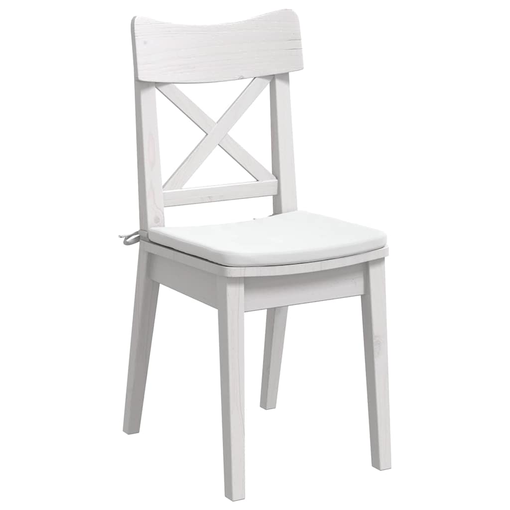 vidaXL Poduszki na siedziska 4 pcs Biały 40 x 40 x 3 cm tkanina