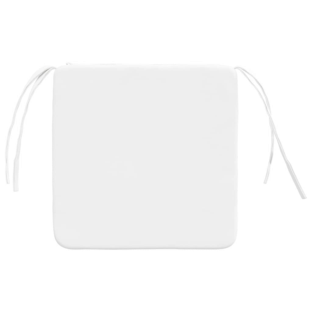 vidaXL Poduszki na siedziska 4 pcs Biały 40 x 40 x 3 cm tkanina