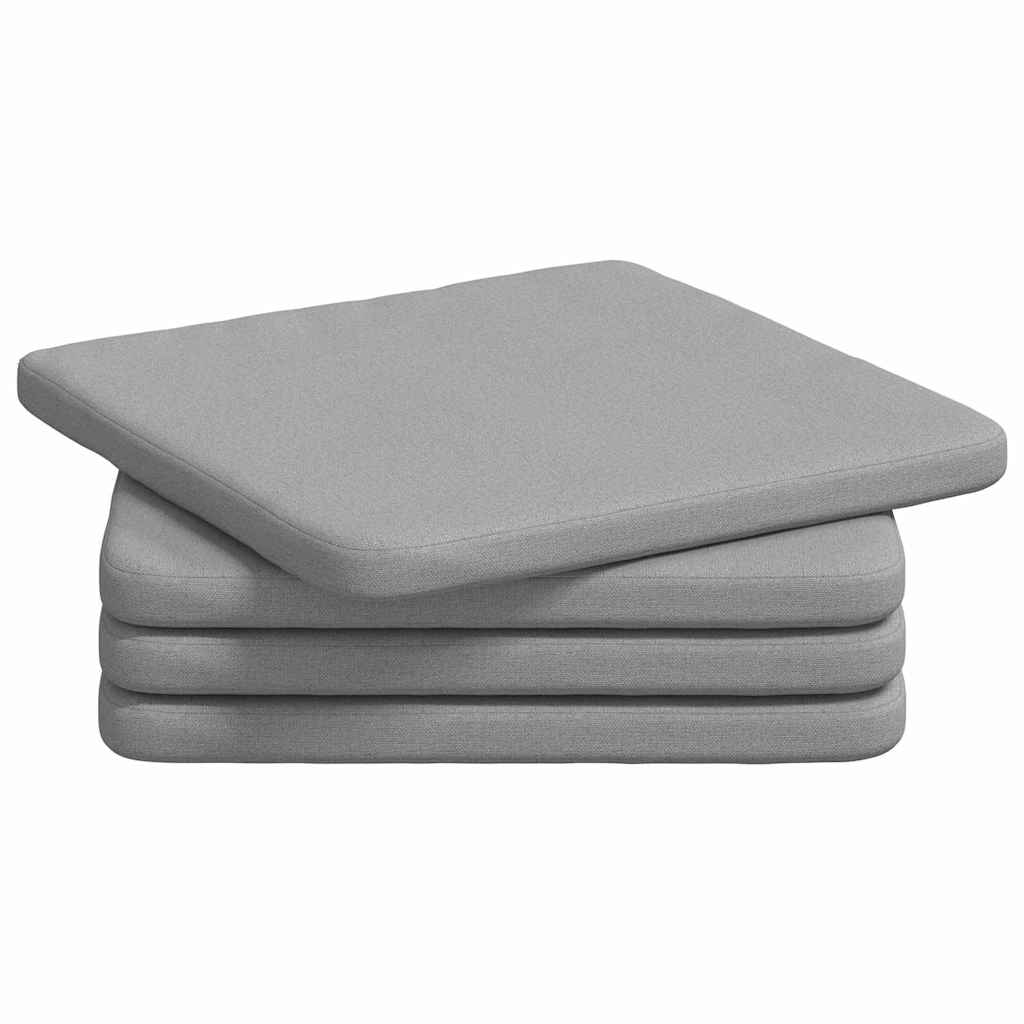 vidaXL Poduszki na siedziska 4 pcs Szary chmur 40 x 40 x 3 cm tkanina