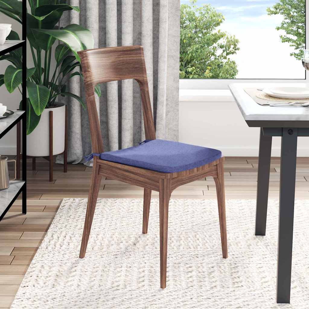 vidaXL Poduszki na siedziska 4 pcs Niebieski dżins 40 x 40 x 3 cm