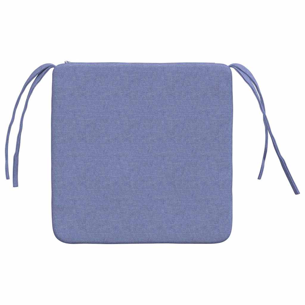 vidaXL Poduszki na siedziska 4 pcs Niebieski dżins 40 x 40 x 3 cm