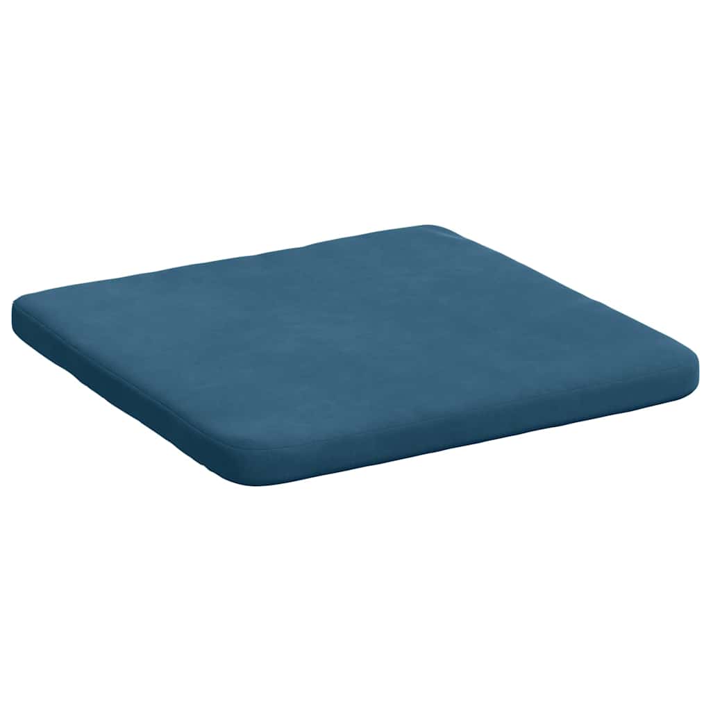 vidaXL Poduszki na siedziska 4 pcs Niebieski 40 x 40 x 3 cm Aksamit
