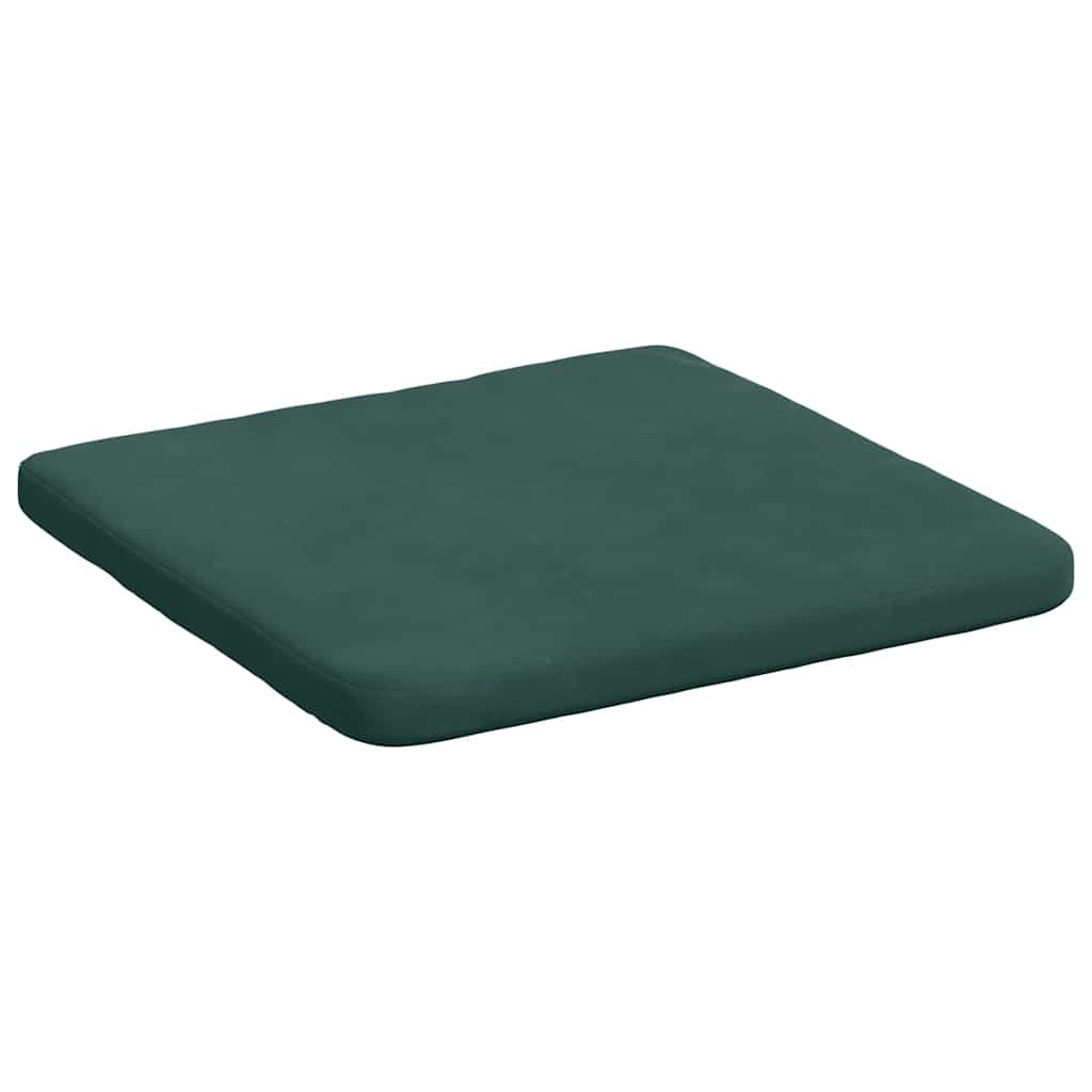 vidaXL Poduszki na siedziska 4 pcs Ciemna zieleń 40 x 40 x 3 cm