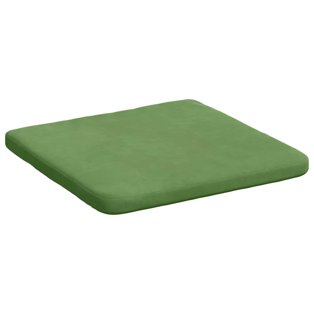 vidaXL Poduszki na siedziska 4 pcs Jasnozielony 40 x 40 x 3 cm Aksamit