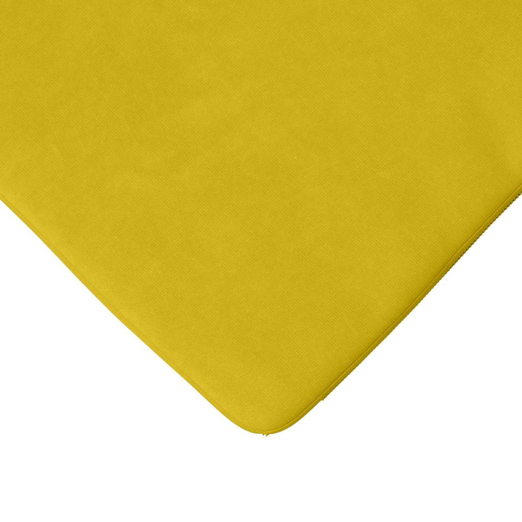 vidaXL Poduszki na siedziska 4 pcs Żółty 40 x 40 x 3 cm Aksamit