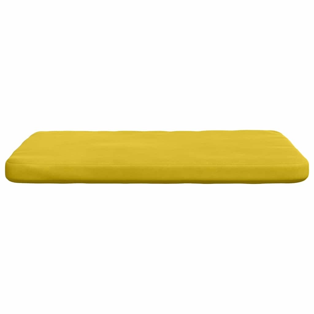 vidaXL Poduszki na siedziska 4 pcs Żółty 40 x 40 x 3 cm Aksamit