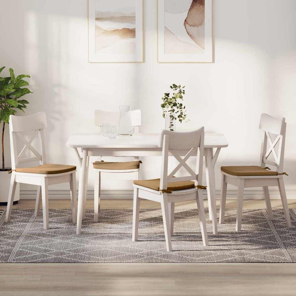 vidaXL Poduszki na siedziska 4 pcs Brązowy 40 x 40 x 3 cm Aksamit