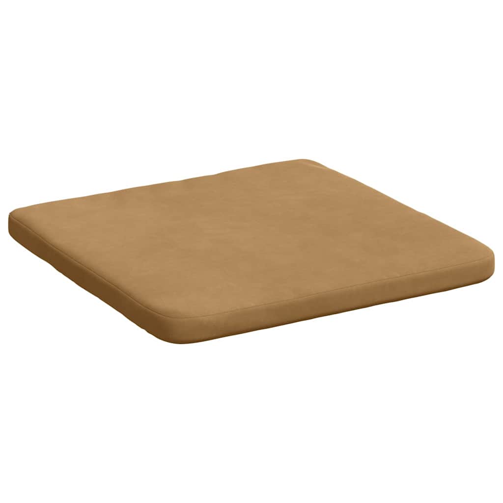 vidaXL Poduszki na siedziska 4 pcs Brązowy 40 x 40 x 3 cm Aksamit