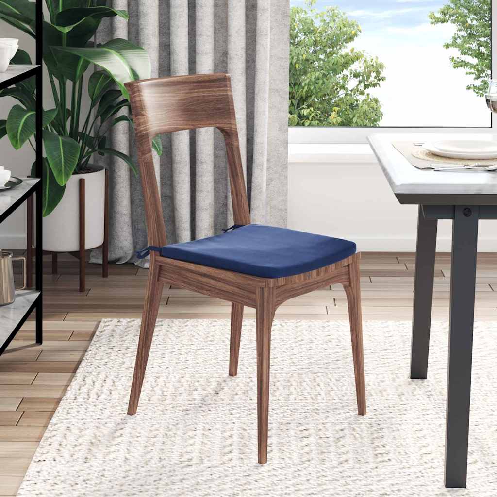 vidaXL Poduszki na siedziska 4 pcs Niebieski policyjny 40 x 40 x 3 cm
