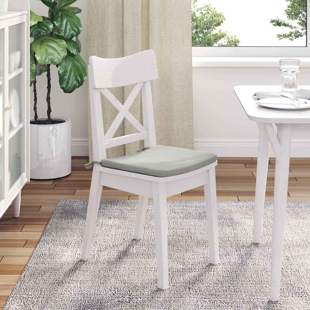 vidaXL Poduszki na siedziska 4 pcs Jasnoszary 40 x 40 x 3 cm