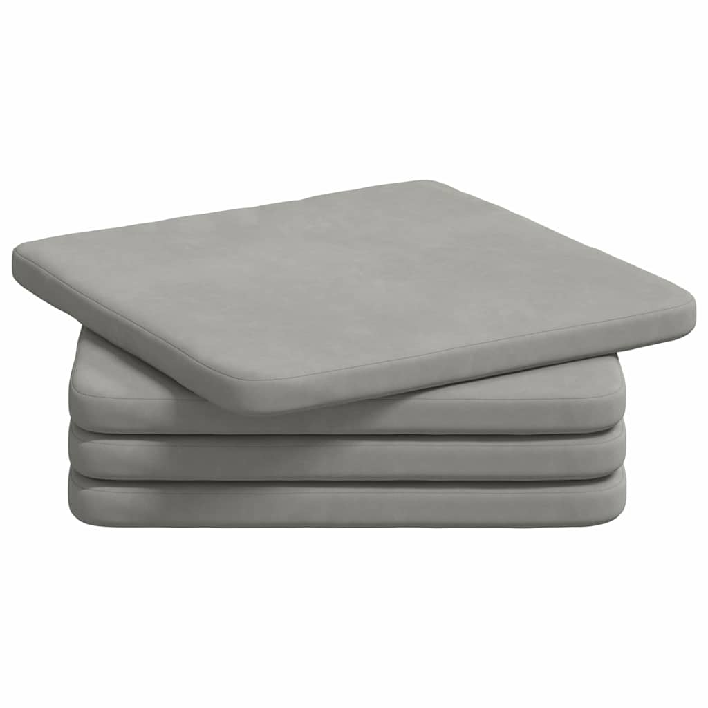vidaXL Poduszki na siedziska 4 pcs Jasnoszary 40 x 40 x 3 cm