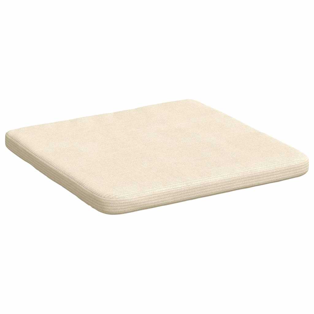 vidaXL Poduszki na siedziska 4 pcs Kremowy 40 x 40 x 3 cm