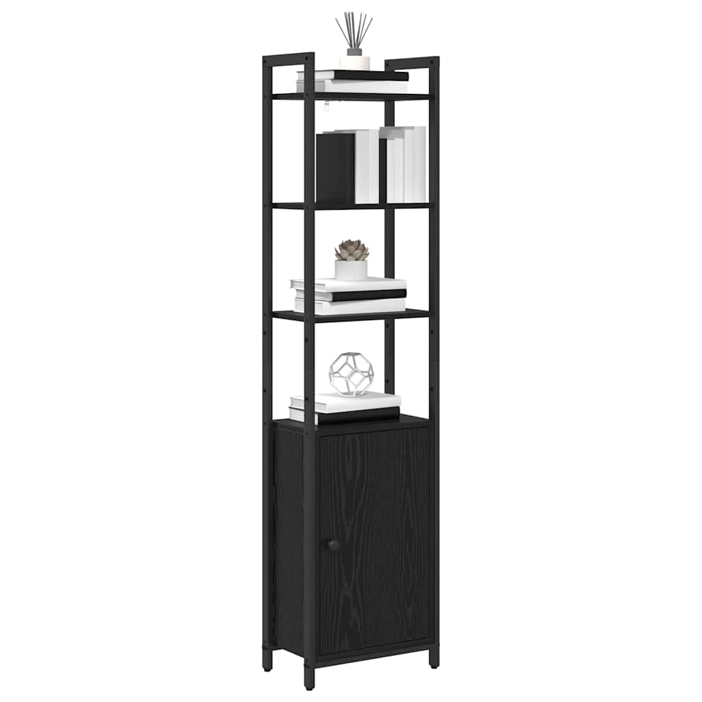 vidaXL Szafka na książki Czarny Dąb 40 x 24 x 161 cm