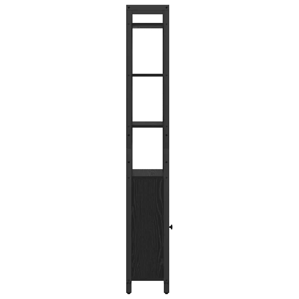 vidaXL Szafka na książki Czarny Dąb 40 x 24 x 161 cm
