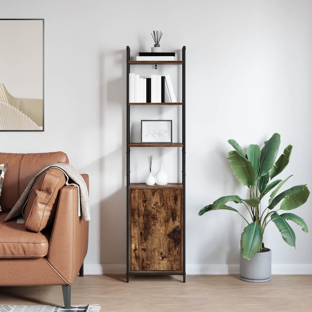 vidaXL Szafka na książki Dąb wędzony 40 x 24 x 161 cm