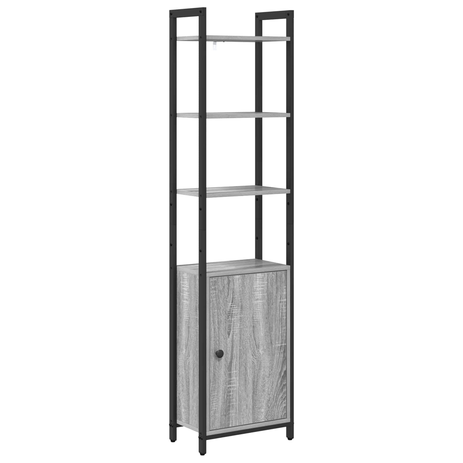 vidaXL Szafka na książki Szary Sonoma 40 x 24 x 161 cm