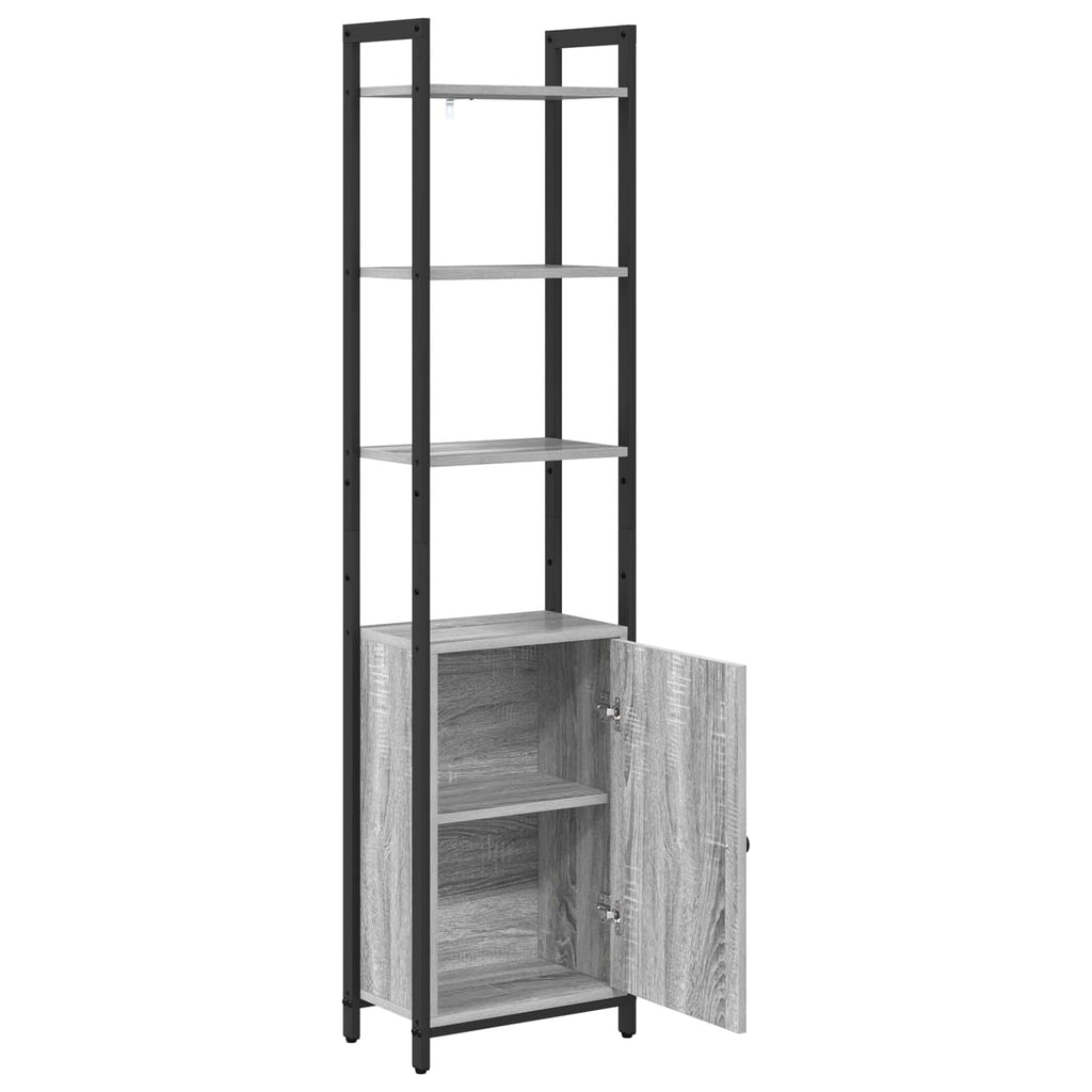 vidaXL Szafka na książki Szary Sonoma 40 x 24 x 161 cm