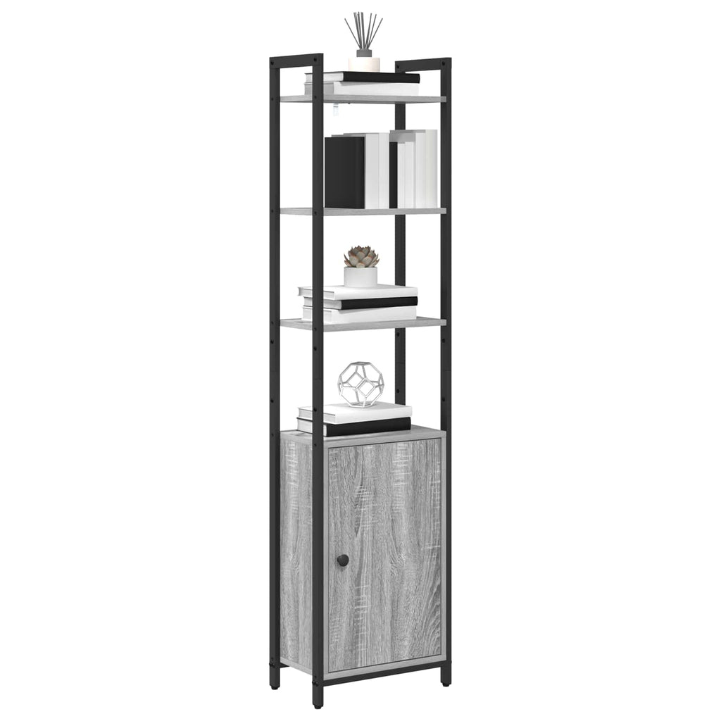 vidaXL Szafka na książki Szary Sonoma 40 x 24 x 161 cm