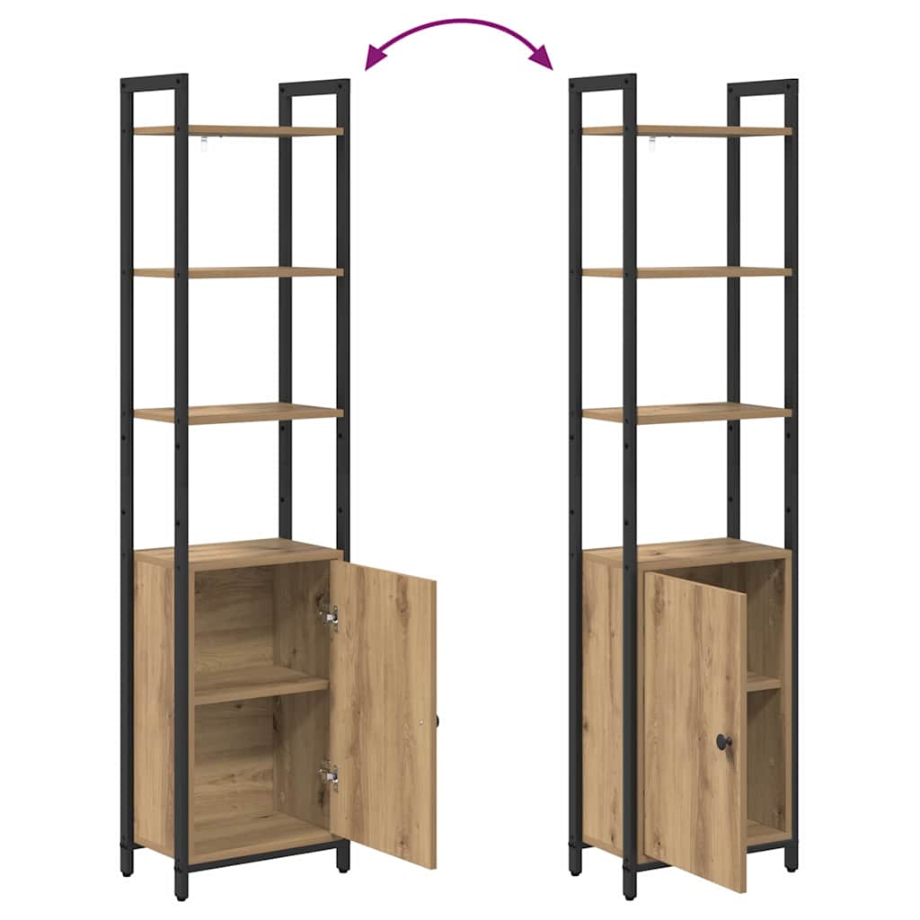 vidaXL Szafka na książki Dąb rzemieślniczy 40 x 24 x 161 cm