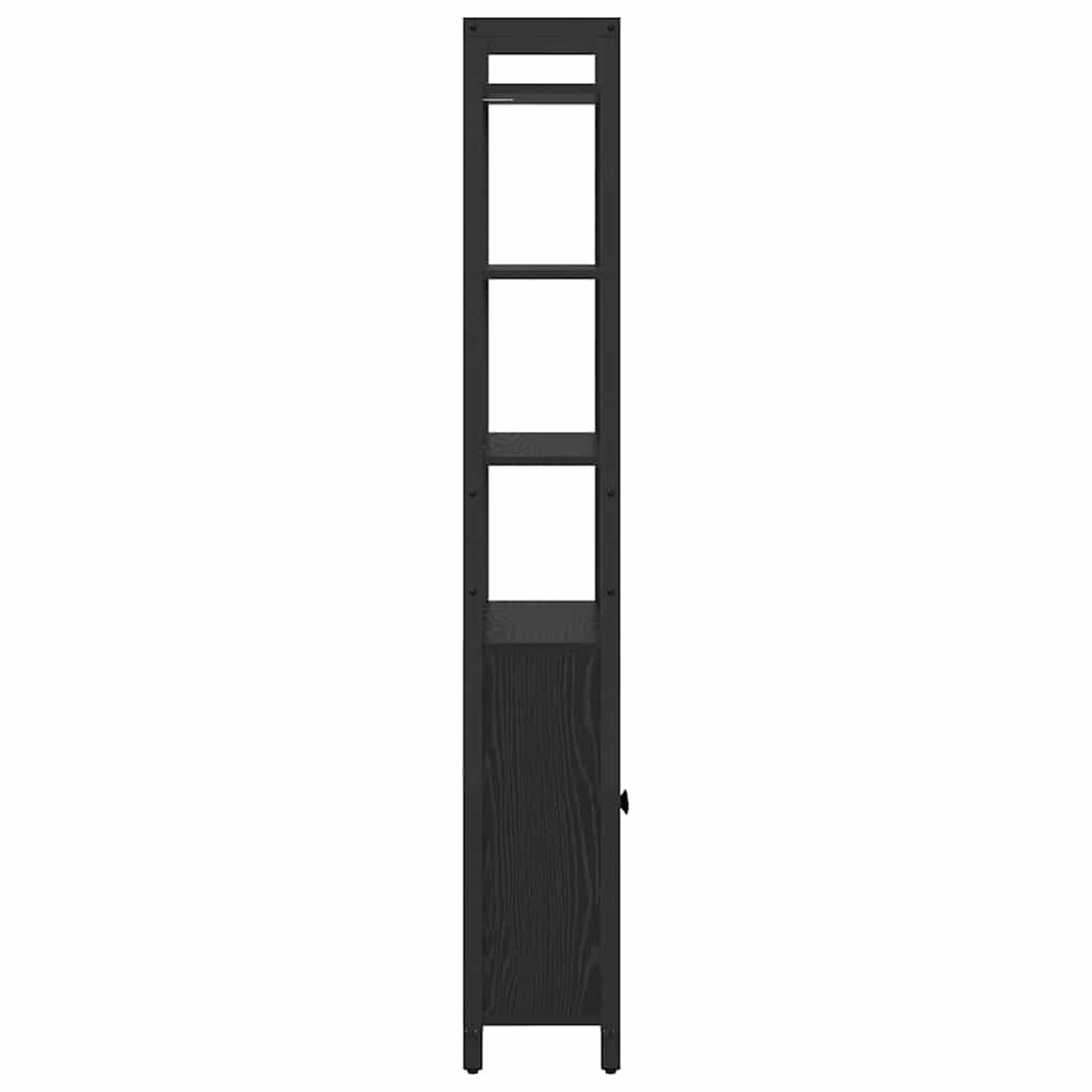 vidaXL Szafka na książki Czarny Dąb 60 x 24 x 161 cm