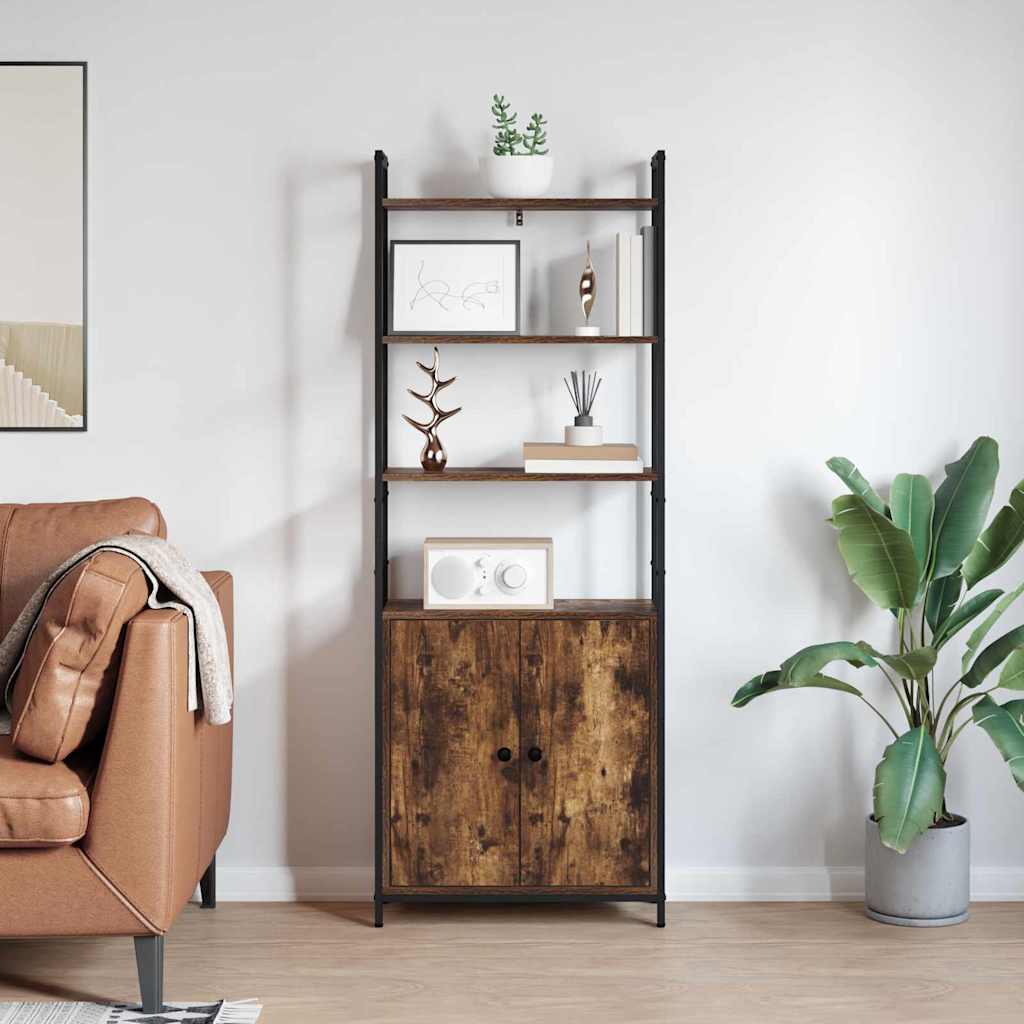 vidaXL Szafka na książki Dąb wędzony 60 x 24 x 161 cm