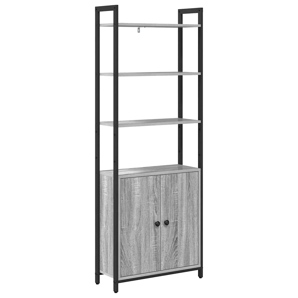 vidaXL Szafka na książki Szary Sonoma 60 x 24 x 161 cm