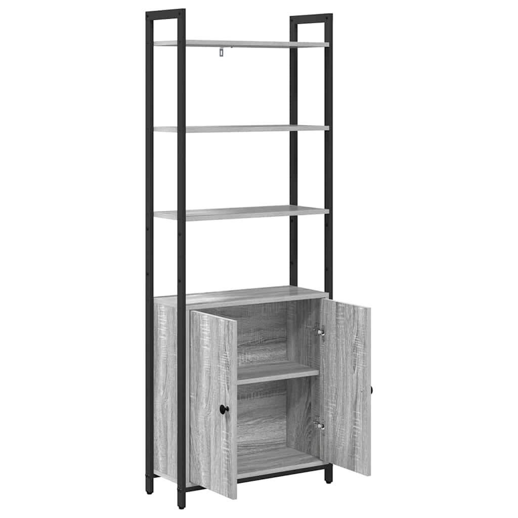 vidaXL Szafka na książki Szary Sonoma 60 x 24 x 161 cm