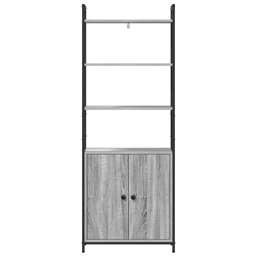 vidaXL Szafka na książki Szary Sonoma 60 x 24 x 161 cm