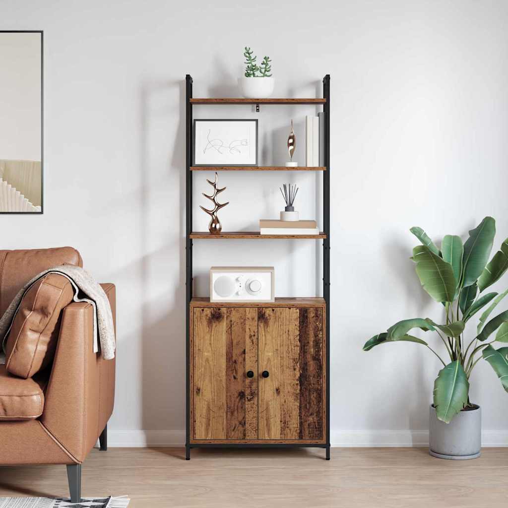 vidaXL Szafka na książki Stare drewno 60 x 24 x 161 cm