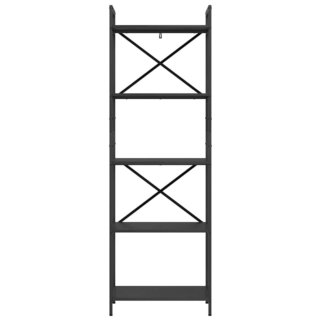 vidaXL Półka na książki Czarny Dąb 56 x 34 x 171 cm