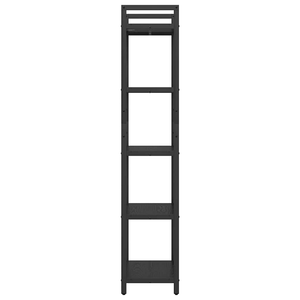 vidaXL Półka na książki Czarny Dąb 56 x 34 x 171 cm
