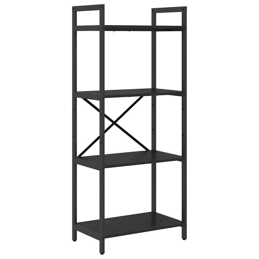 vidaXL Półka na książki Czarny Dąb 56 x 34 x 133,5 cm