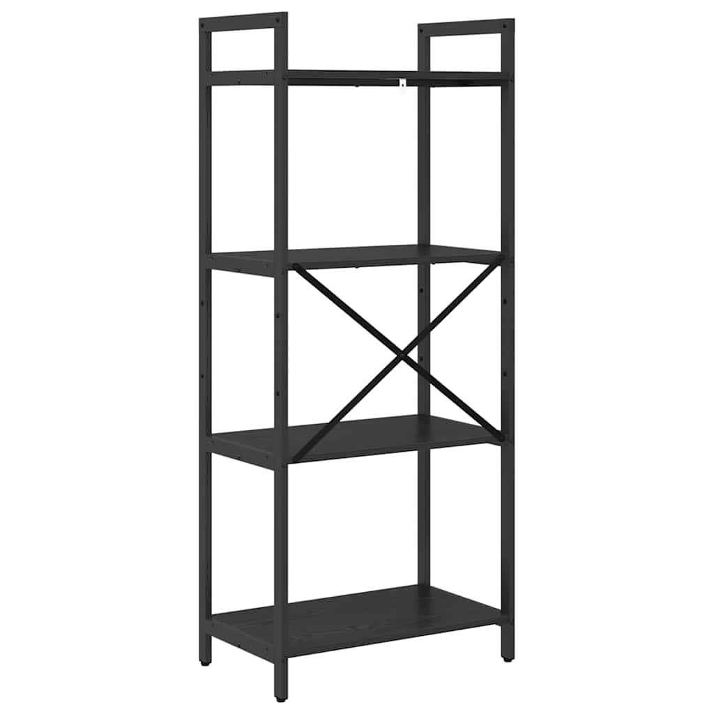 vidaXL Półka na książki Czarny Dąb 56 x 34 x 133,5 cm