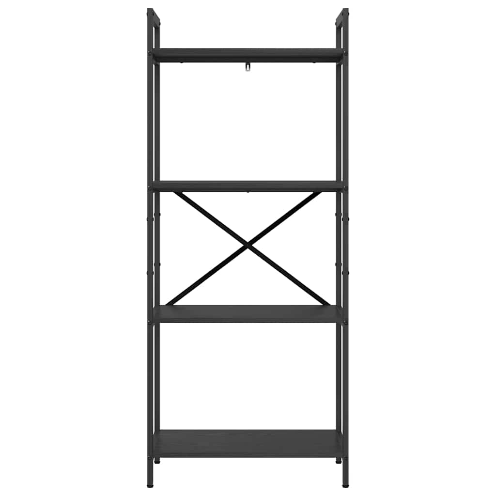 vidaXL Półka na książki Czarny Dąb 56 x 34 x 133,5 cm