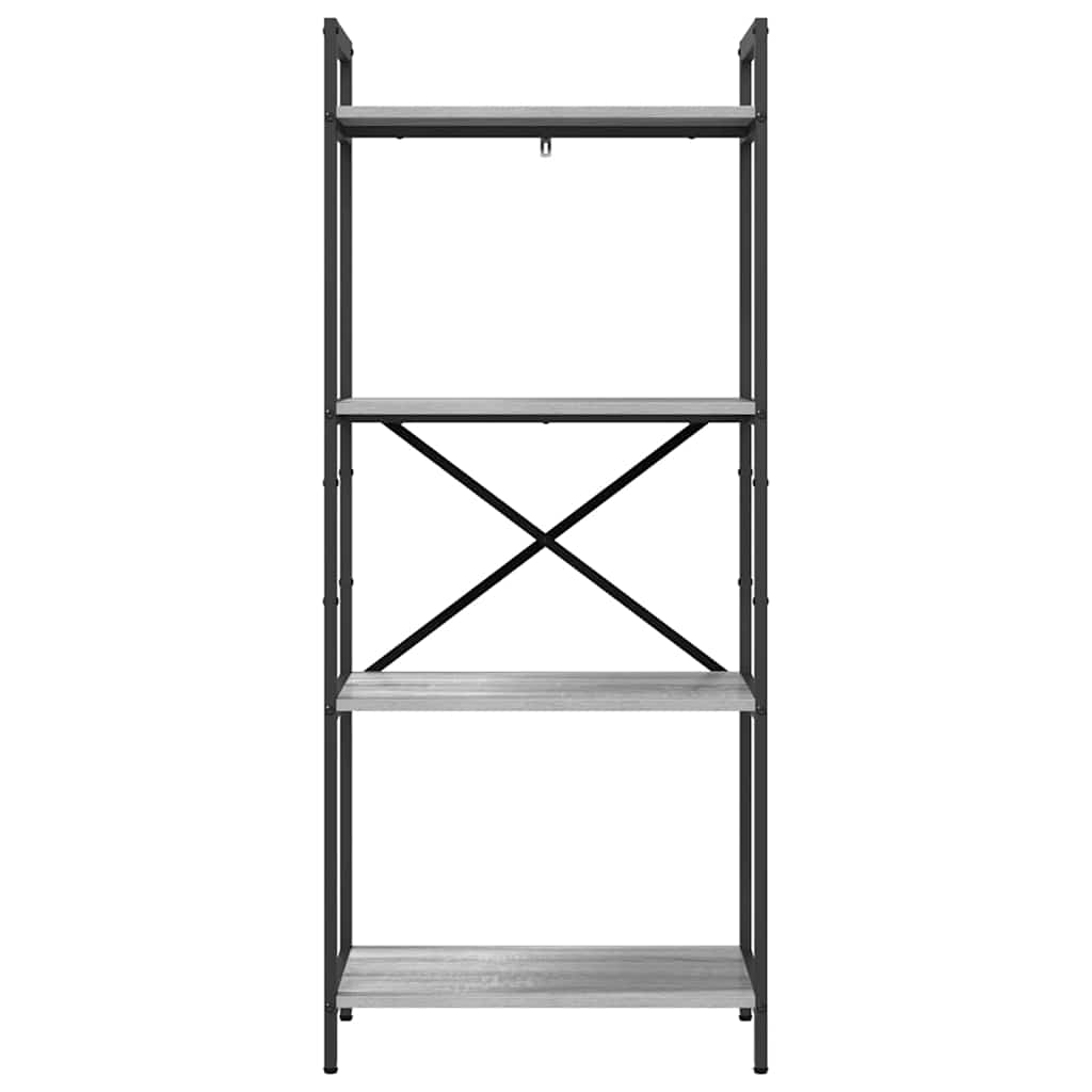 vidaXL Półka na książki Szary Sonoma 56 x 34 x 133,5 cm