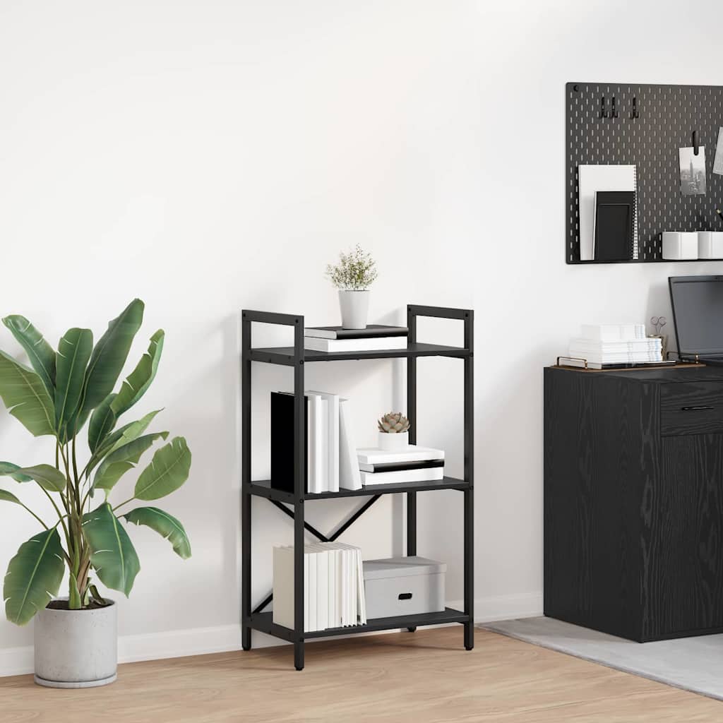 vidaXL Półka na książki Czarny Dąb 56 x 34 x 96 cm