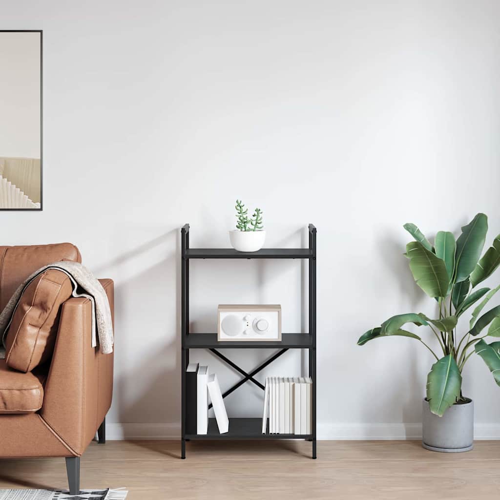 vidaXL Półka na książki Czarny Dąb 56 x 34 x 96 cm