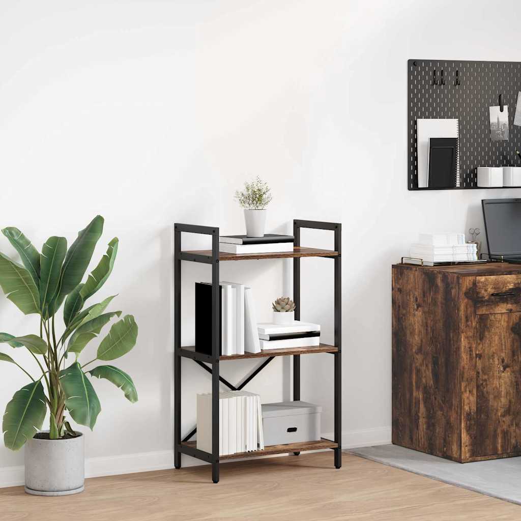 vidaXL Półka na książki Dąb wędzony 56 x 34 x 96 cm