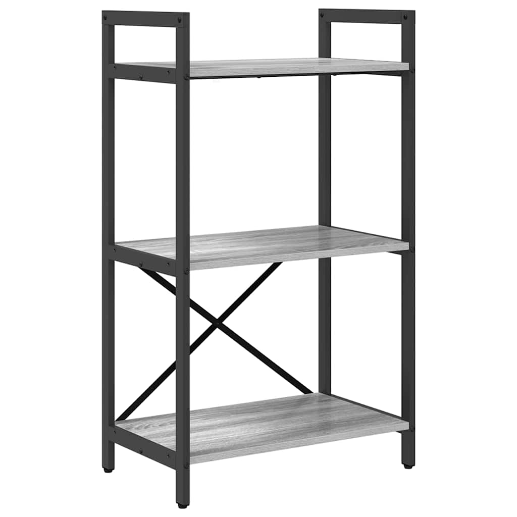 vidaXL Półka na książki Szary Sonoma 56 x 34 x 96 cm