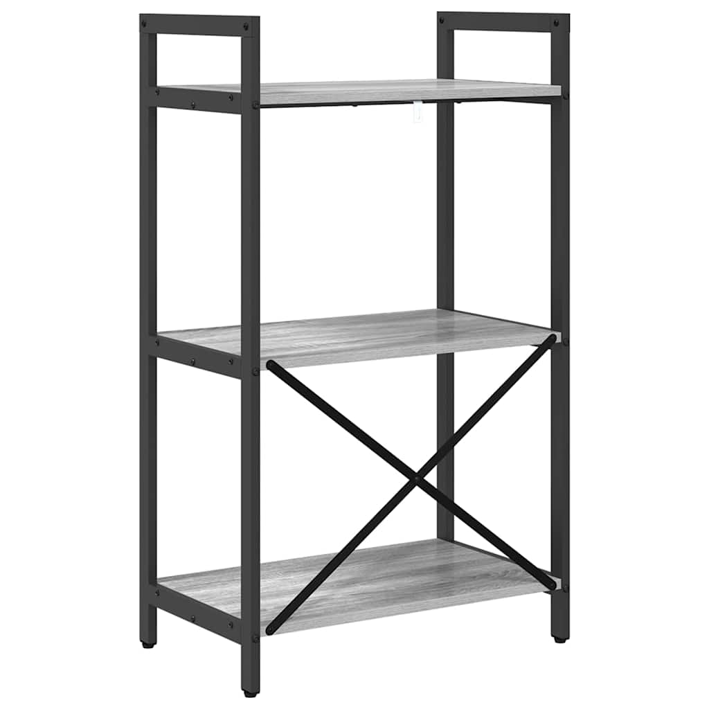 vidaXL Półka na książki Szary Sonoma 56 x 34 x 96 cm